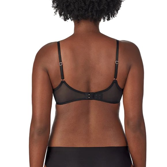 NWOT - LE MYSTERE Sheer Seduction Wireless Bra In BLACK (5325) 34C - Picture 5 of 10
